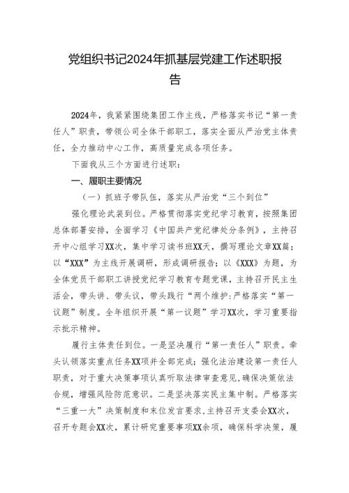 党组织书记2024年抓基层党建工作述职报告.docx