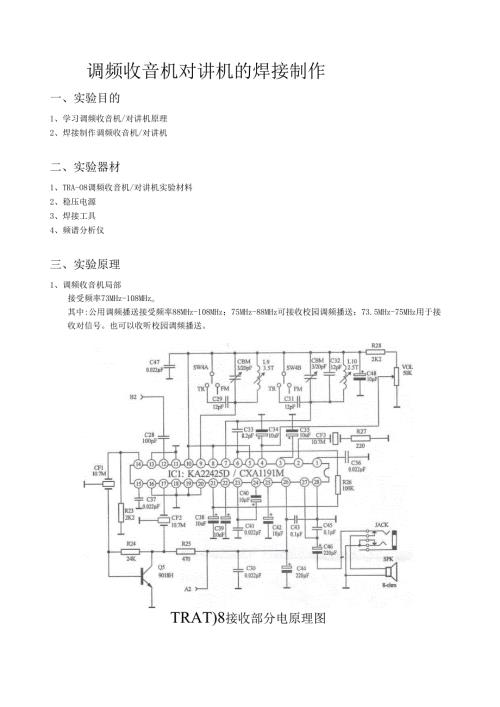 调频对讲机实验报告.docx